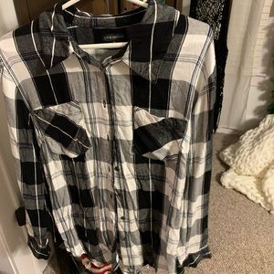 Plus size plaid top